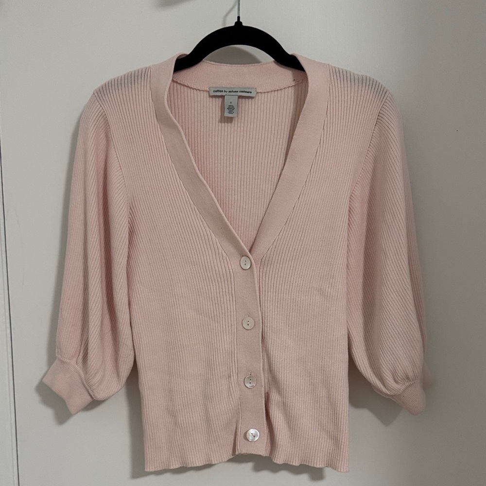 Autumn Cashmere Light Pink Cardigan